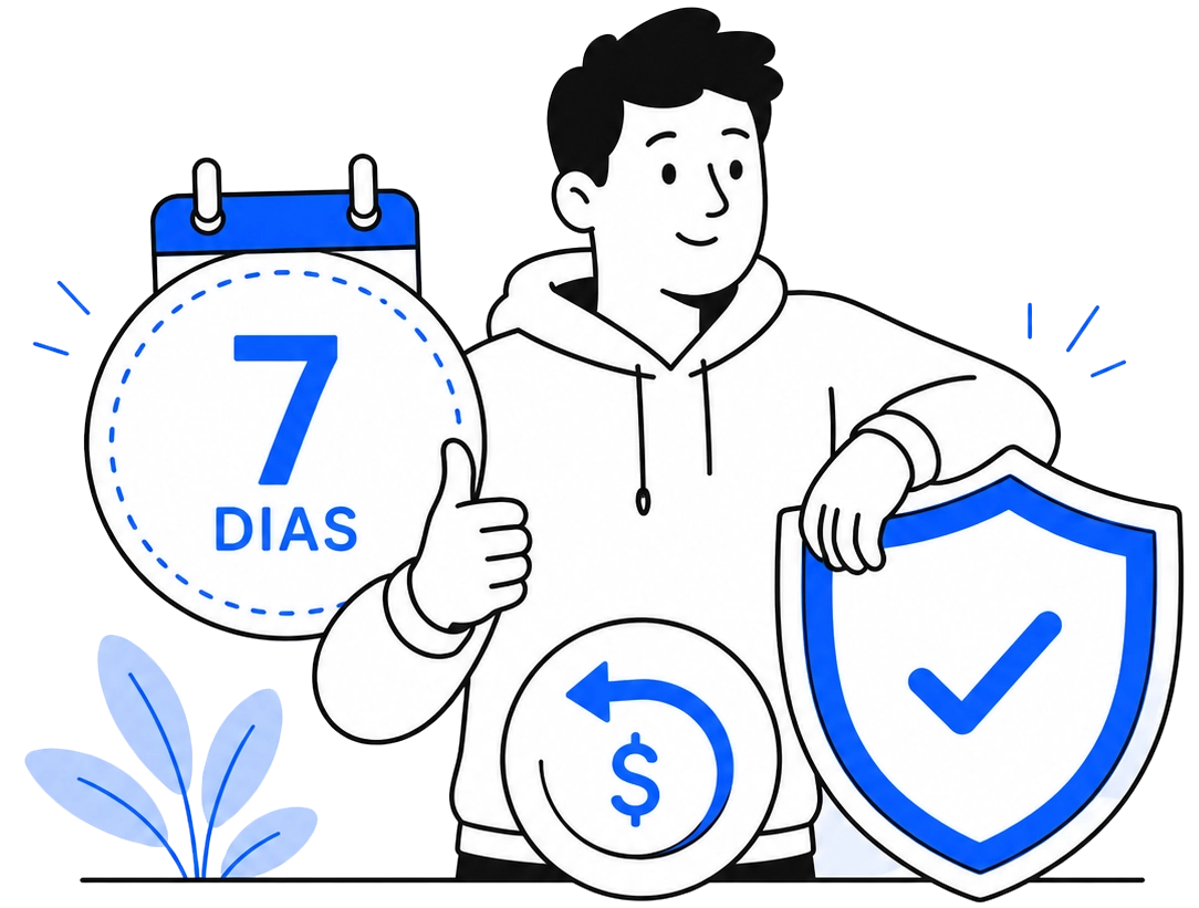 Garantia de 7 dias e reembolso total